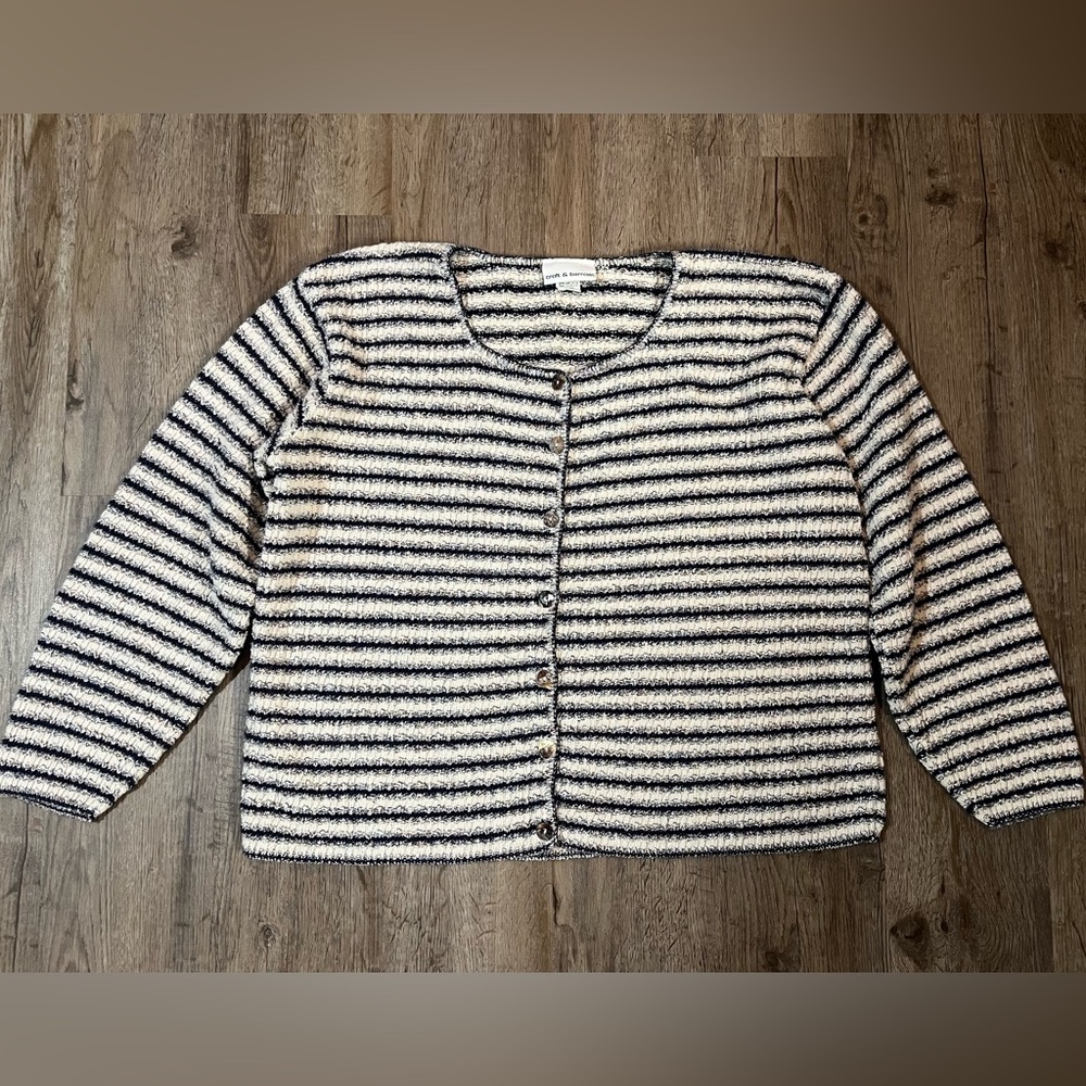 Vintage 90s Knit Striped Cardigan